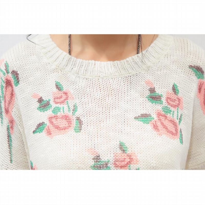 Sweet Retro Flower Sweater/ Knitwear on Luulla