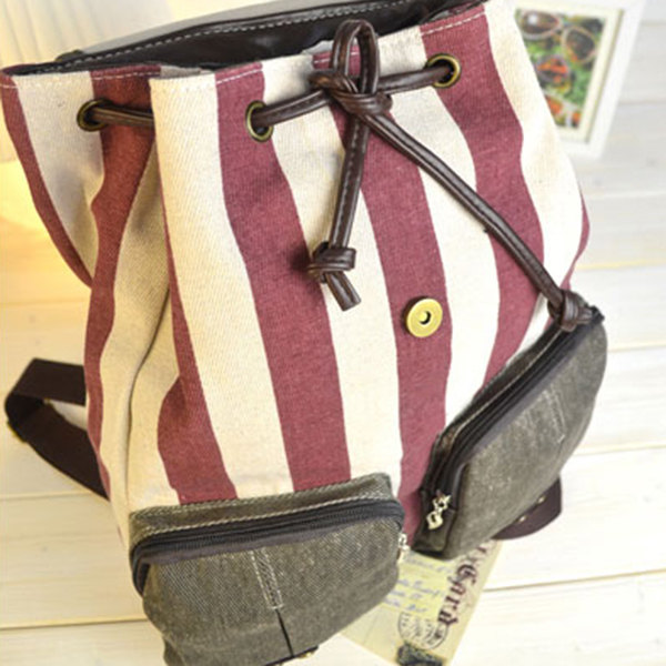 Vintage American Flag Distressed Canvas Backpack on Luulla